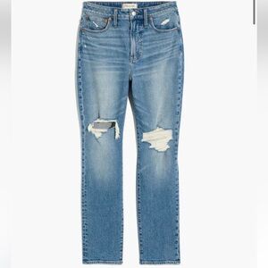 Madewell curvy perfect vintage jeans ripped edition